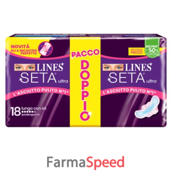 lines seta ultra assorbenti lunghi 18 pezzi