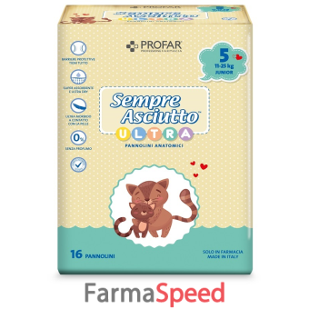 pannolini profar sempre asciutto ultra junior 11/25 kg 16 pezzi