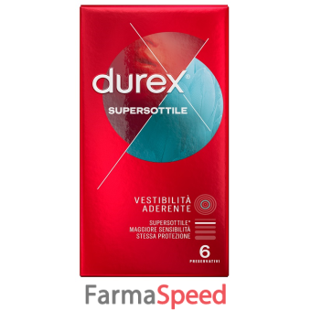 profilattico durex supersottile close fit 6 pezzi