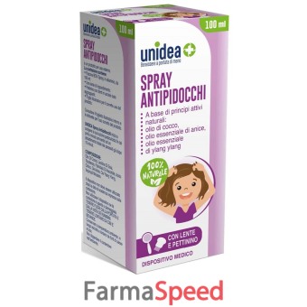 unidea spray antipidocchi 100 ml + pettine e lenti inclusi