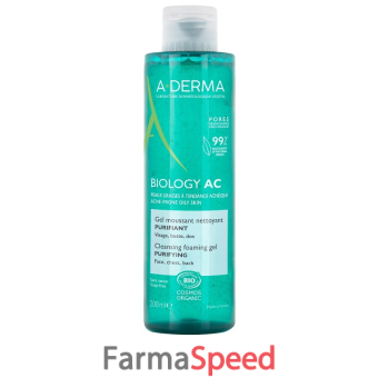 aderma biology ac gel detergente schiumogeno purificante 200 ml