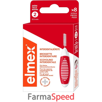 elmex interdental brush red scovolini interdentali 0,5mm 8 pezzi