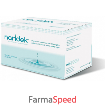 soluzione fisiologica con benzalconio cloruro monouso per lavaggio nasale naridek t 6 flaconi da 200 ml da usare con sistema pari montesol
