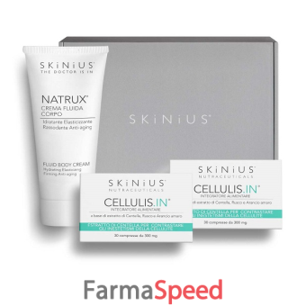 skinius protocollo inestetismi cellulite in & out 1 natrux 200 ml + 1 cellulis in 30 compresse + 1 cellulis in 30 compresse in omaggio + 1 fospid siero attivo 3 ml in omaggio