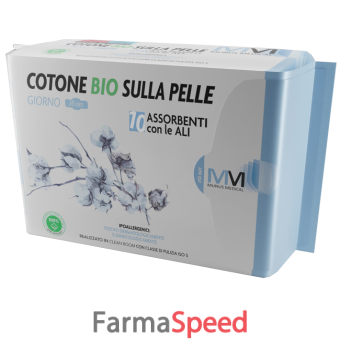 munus medical assorbente giorno con ali cotone bio sulla pelle 245 mm 10 pezzi