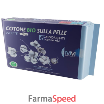 munus medical assorbente notte con ali cotone bio sulla pelle 290 mm 6 pezzi