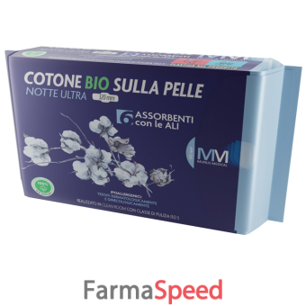 munus medical assorbente notte ultra con ali cotone bio sulla pelle 320 mm 6 pezzi