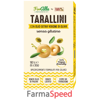 foralle tarallini senza glutine olio extra vergine d'oliva 6 bustine da 30 g