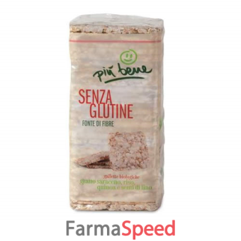 piu' bene gallette quadrate grano saraceno/riso/quinoa/semi di lino 130 g