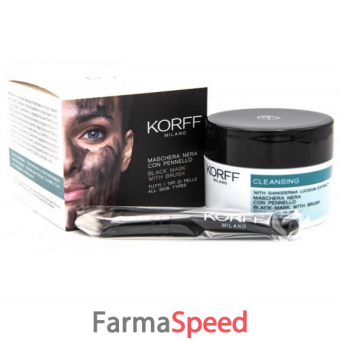 korff cleansing maschera nera con pennello