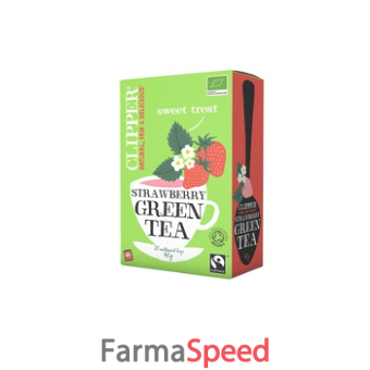 clipper te' verde alla fragola bio 20 filtri 20 g