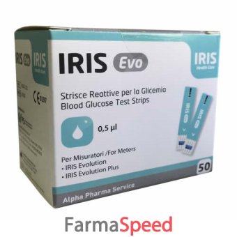 strisce misurazione glicemia iris evo 50 pezzi