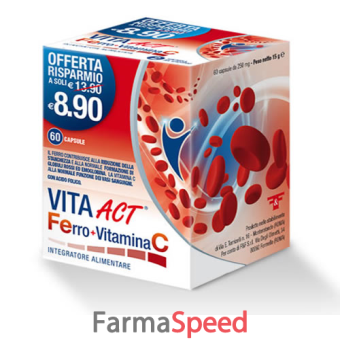 vita act ferro + vitamina c 60 capsule