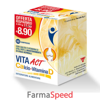 vita act calcio + vitamina d 60 compresse