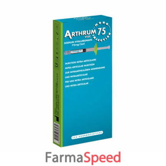 arthrum visc siringa intra articolare 75 mono injection acido ialuronico 3 ml