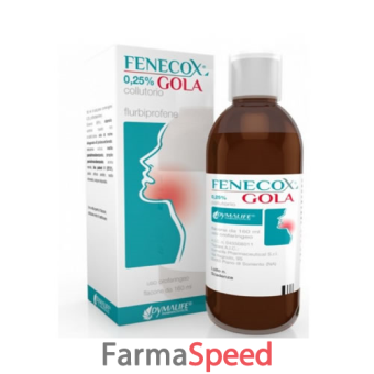 fenecox gola - 0,25% collutorio 1 flacone in vetro da 160 ml