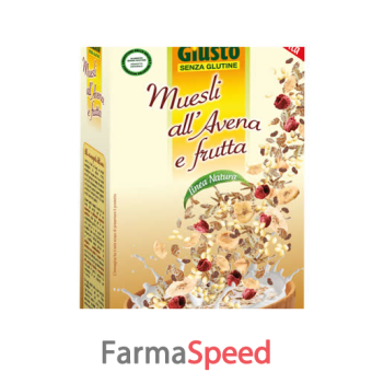 giusto senza glutine muesli all'avena e frutta 300 g