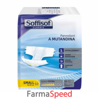 soffisof classic pannolino mutandina extra small 15 pezzi