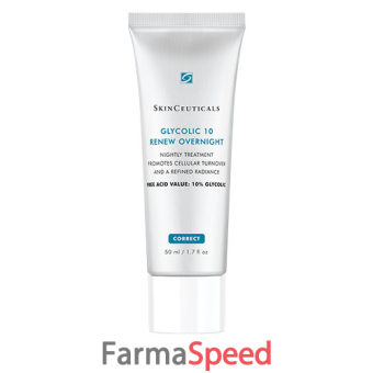 skinceuticals glycolic 10 renew overnight fluido notte esfoliante viso 50 ml