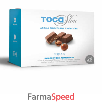 tocaslim crema di cioccolato e nocciola 20 buste da 18 g