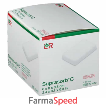 medicazione al collagene suprasorb c 6x8x0,8 cm 5 pezzi