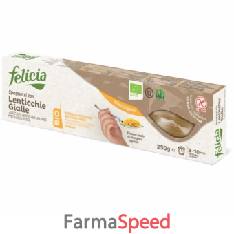 felicia bio spaghetti lenticchie gialle con riso integrale 250 g