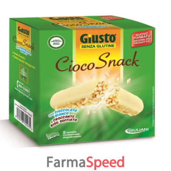 giusto senza glutine ciocosnack bianco 175 g