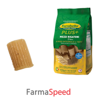 farabella plus mezzi rigatoni riso integrale e teff 400 g