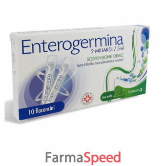 enterogermina - 2 miliardi / 5 ml sospensione orale 10 flaconcini 5 ml