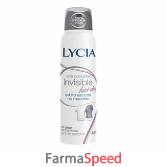 lycia antideodorante invisible fast dry 150 ml