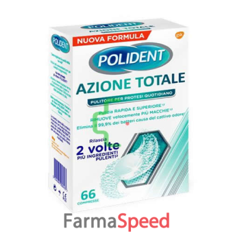 polident azione totale 66 compresse pulitore per protesi quotidiano