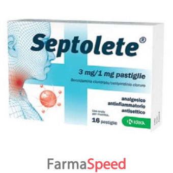 septolete - 3 mg/1 mg pastiglie aroma limone e fiori di sambuco 16 pastiglie in blister pvc/pe/pvdc/al