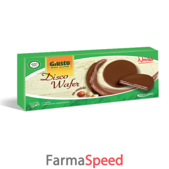 disco wafer crema nocciole ricoperto di cioccolato al latte 90 g