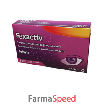 fexactiv - 3 mg/ml + 0,5 mg/ml collirio, soluzione 10 contenitori monodose ldpe da 0,5 ml