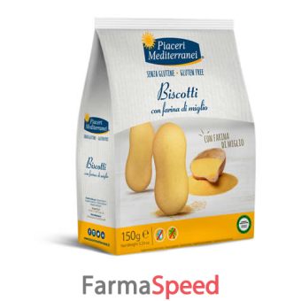 piaceri mediterranei biscotti farina di miglio 150 g