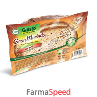 giusto pane casareccio gran morbido con semi 200 g
