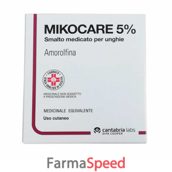 mikocare - 5% smalto medicato per unghie 1 flacone in hdpe da 2,5 ml