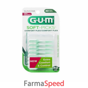 gum soft pick comfort flex scovolino interdentale 40 pezzi