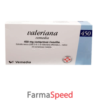 valeriana vemedia - 450 mg compresse rivestite 20 compresse in blister pvc/pvdc-al