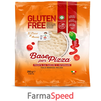 il pane di anna base pizza senza glutine senza latte 250 g
