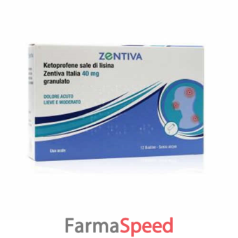 ketoprofene s lisina zen - 40 mg granulato 12 bustine in carta/al/pe