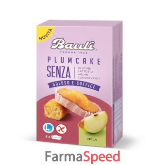 bauli plumcake senza alla mela 4 pezzi