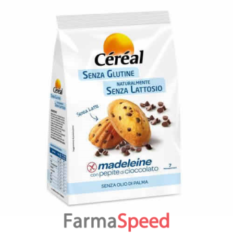 cereal madeleine con pepite di cioccolato senza glutine 210 g