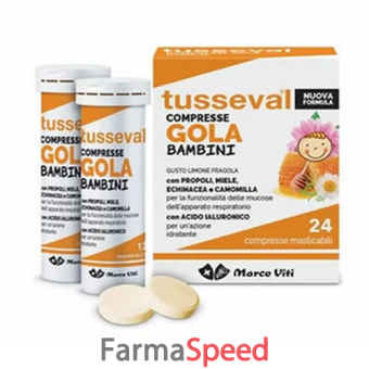 tusseval gola bambini 24 compresse