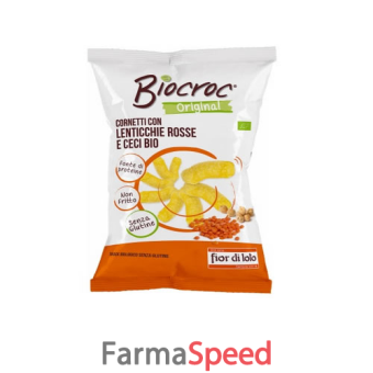 biocroc cornetti con lenticchie rosse e ceci bio senza glutine