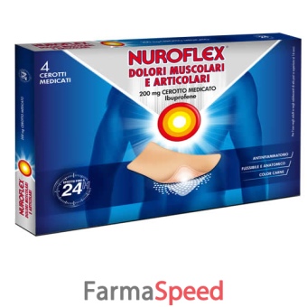 nuroflex dolori musc - 200 mg cerotto medicato 4 cerotti in bustina pet/ldpe/al/ldpe