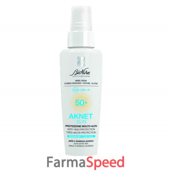 bionike aknet sun protezione molto alta spf50+ 50 ml