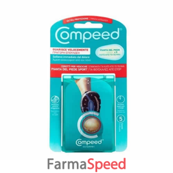 compeed cerotti per vesciche pianta piede sport 5 pezzi