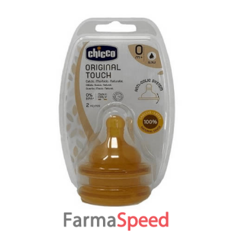 chicco tettarella original touch caucciu' 2 pezzi 0+ mesi