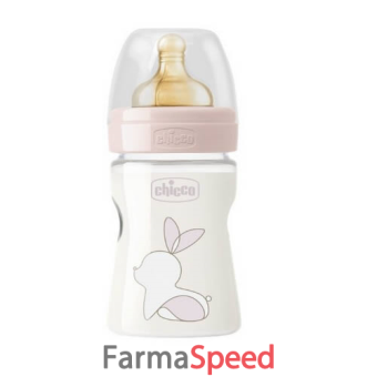 chicco biberon original touch 1 foro girl con tettarella in caucciu' 150 ml